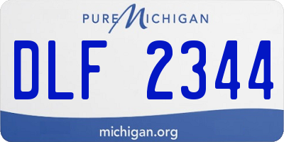 MI license plate DLF2344
