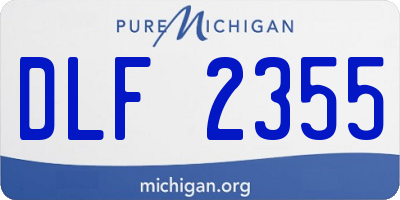 MI license plate DLF2355
