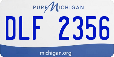 MI license plate DLF2356