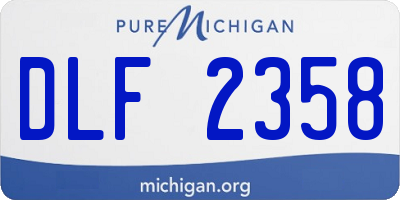 MI license plate DLF2358