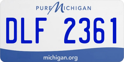 MI license plate DLF2361