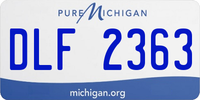 MI license plate DLF2363
