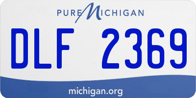 MI license plate DLF2369