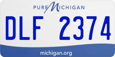 MI license plate DLF2374