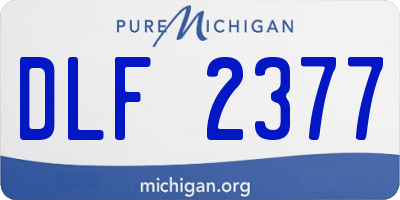 MI license plate DLF2377