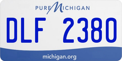 MI license plate DLF2380