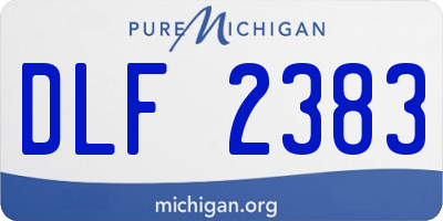 MI license plate DLF2383