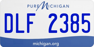 MI license plate DLF2385
