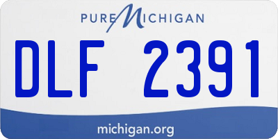 MI license plate DLF2391