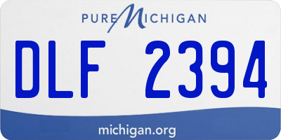 MI license plate DLF2394