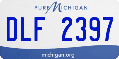MI license plate DLF2397