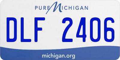 MI license plate DLF2406