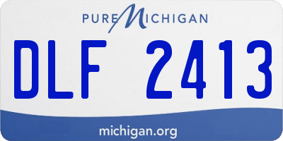 MI license plate DLF2413