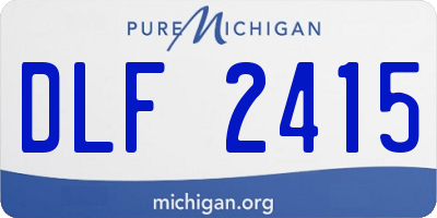 MI license plate DLF2415