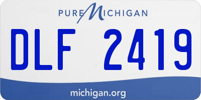 MI license plate DLF2419