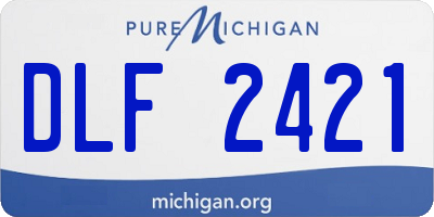 MI license plate DLF2421