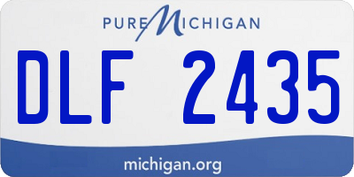 MI license plate DLF2435