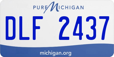 MI license plate DLF2437