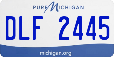 MI license plate DLF2445