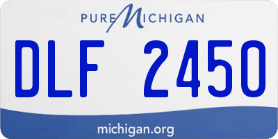 MI license plate DLF2450