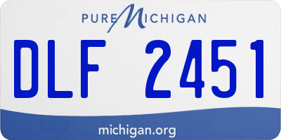 MI license plate DLF2451