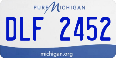 MI license plate DLF2452