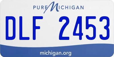 MI license plate DLF2453