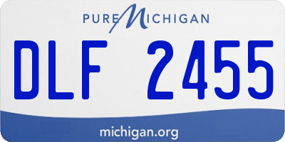 MI license plate DLF2455