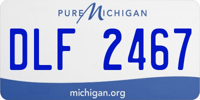 MI license plate DLF2467