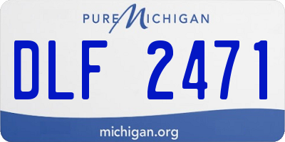 MI license plate DLF2471