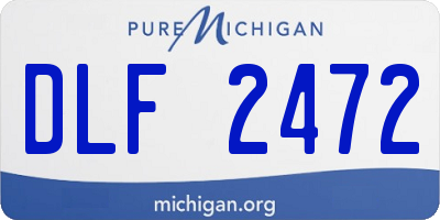 MI license plate DLF2472