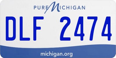 MI license plate DLF2474