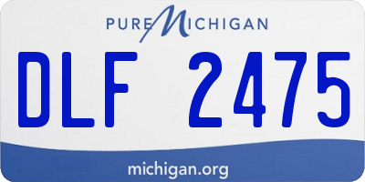 MI license plate DLF2475