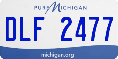 MI license plate DLF2477
