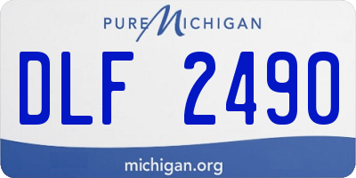 MI license plate DLF2490