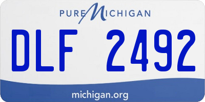 MI license plate DLF2492