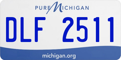 MI license plate DLF2511