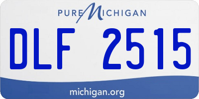 MI license plate DLF2515
