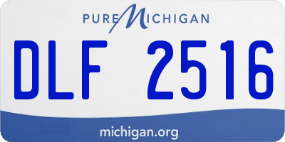 MI license plate DLF2516
