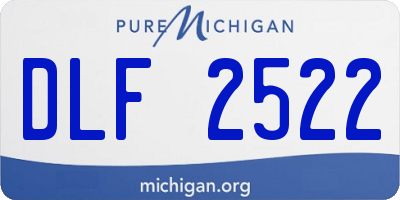 MI license plate DLF2522