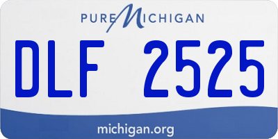 MI license plate DLF2525