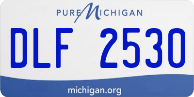 MI license plate DLF2530