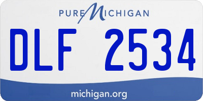 MI license plate DLF2534