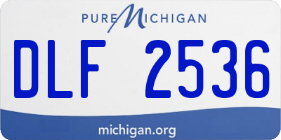 MI license plate DLF2536