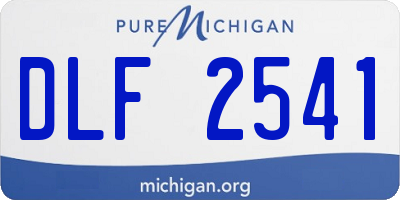 MI license plate DLF2541