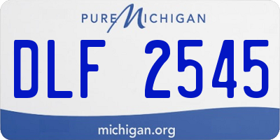 MI license plate DLF2545