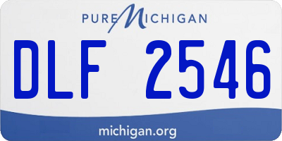 MI license plate DLF2546
