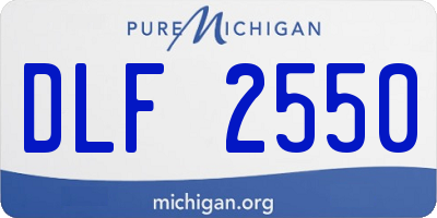 MI license plate DLF2550