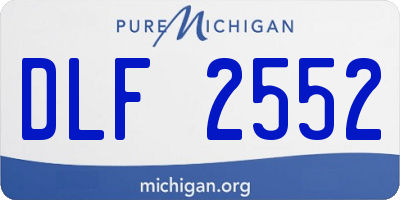 MI license plate DLF2552