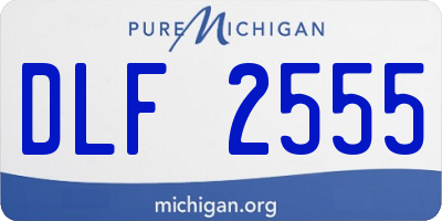 MI license plate DLF2555
